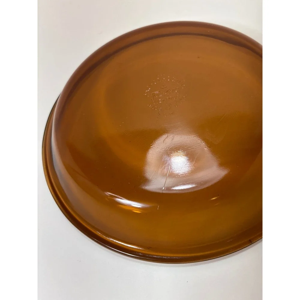 Anchor Hocking Fire King 9 Inch Amber Glass‎ Pie Plate Pan 460 Made USA Vintage